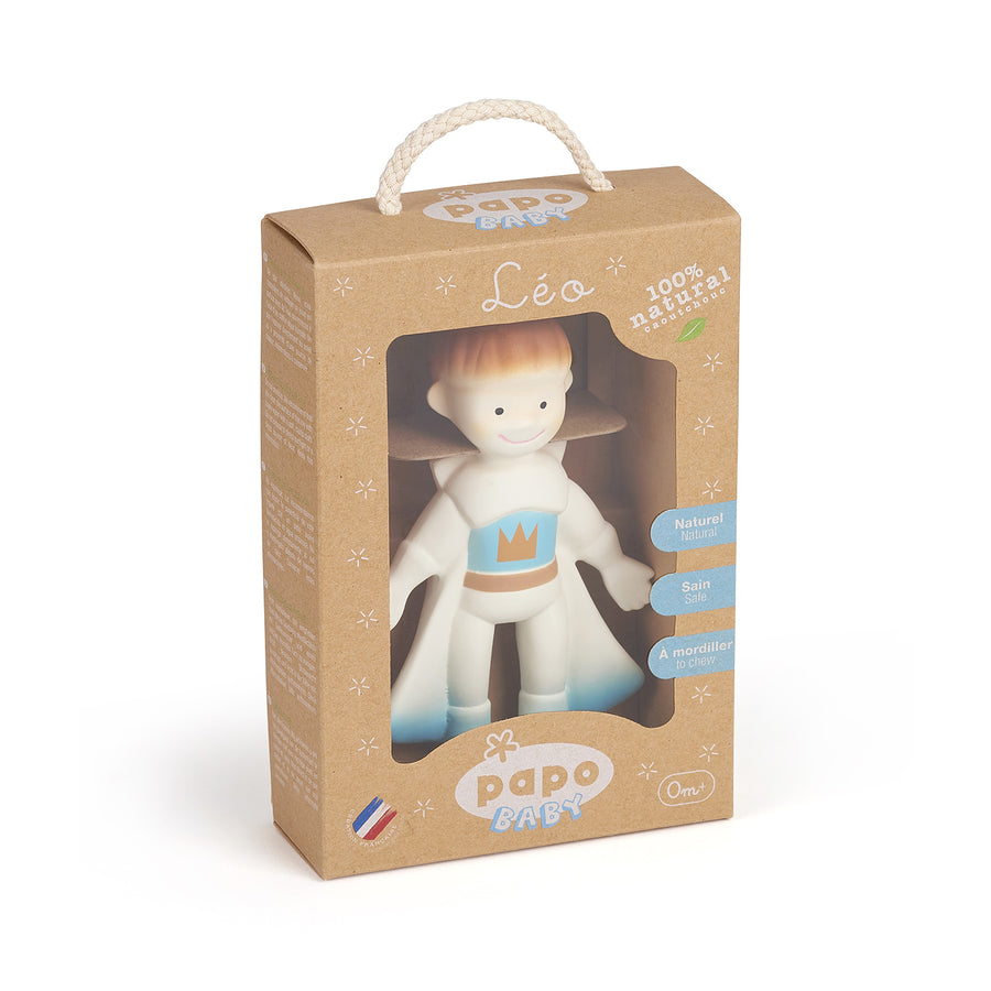 Figurine Léo en caoutchouc, Collection PAPO BABY, jouet d’éveil sûr et adapté aux tout-petits