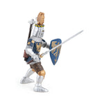 Chevalier bleu au cimier Papo en PVC, Collection Médiéval, jouet éducatif idéal pour enfants et collectionneurs