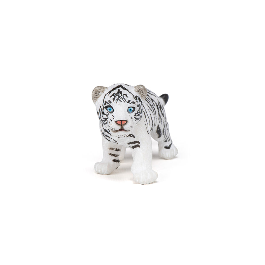 Figurine Bébé tigre blanc Papo en PVC, thème félins, Collection Animaux sauvages, jouet éducatif idéal pour enfants et collectionneurs