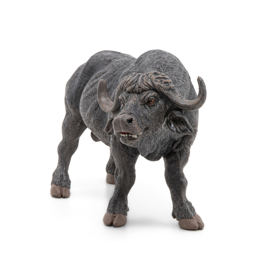 Figurine Buflfe Papo en PVC, thème savane, Collection Animaux sauvages, jouet éducatif idéal pour enfants et collectionneurs