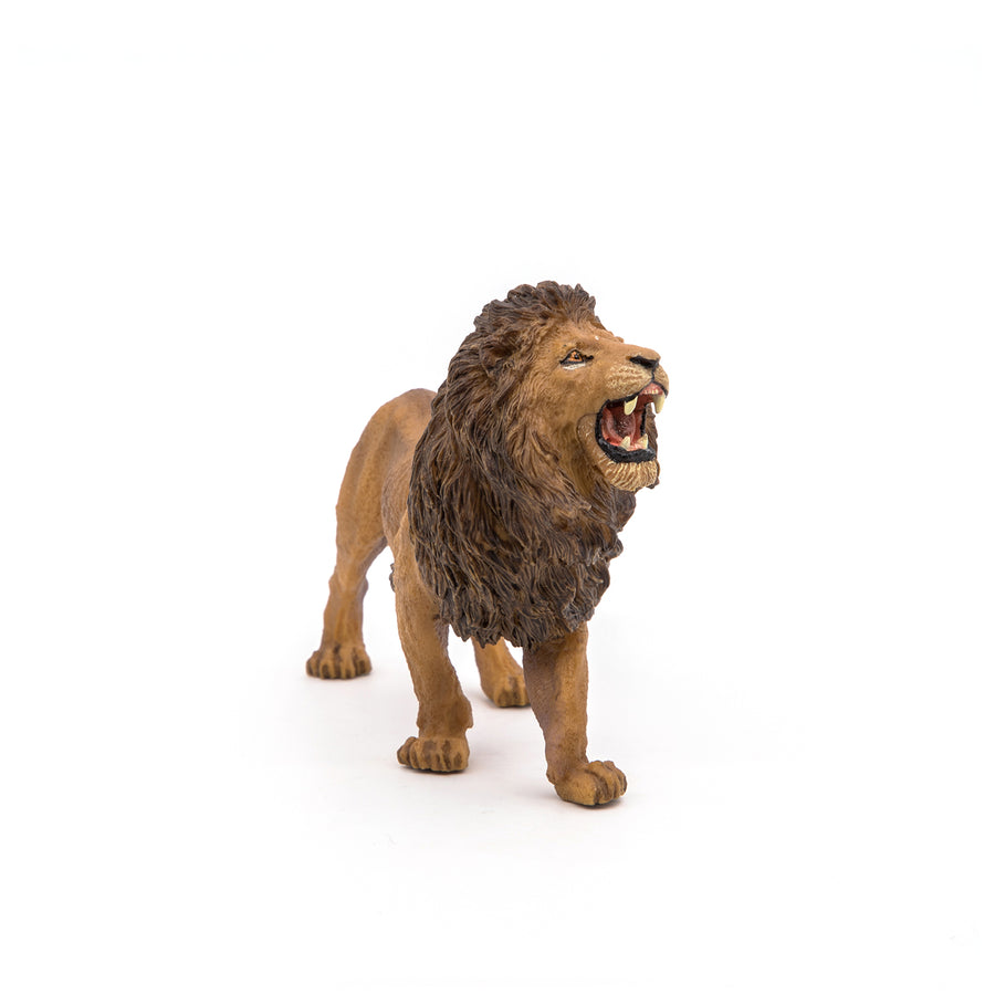 Figurine Lion rugissant Papo en PVC, thème félins, Collection Animaux sauvages, jouet éducatif idéal pour enfants et collectionneurs