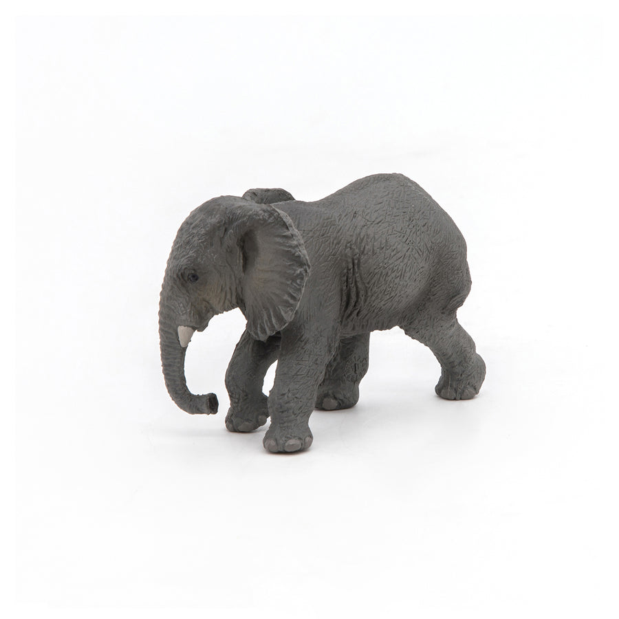 Figurine Jeune éléphant d'Afrique Papo en PVC, thème savane, Collection Animaux sauvages, jouet éducatif idéal pour enfants et collectionneurs