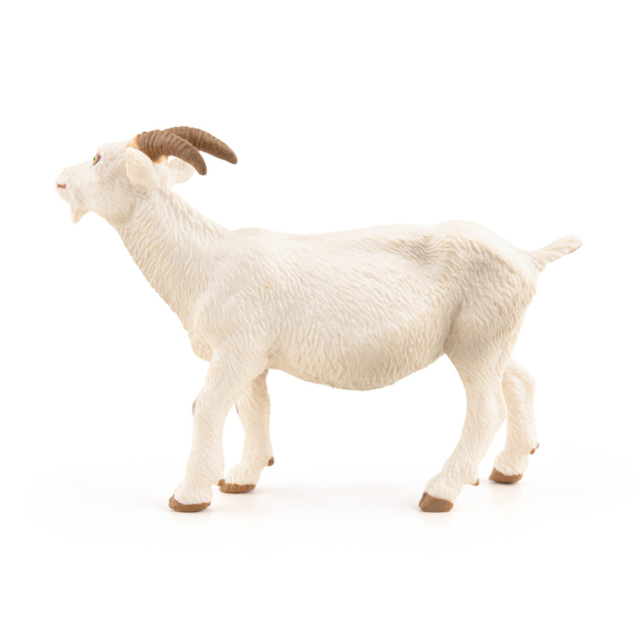 Chèvre blanche Papo en PVC, Collection Vie à la ferme, jouet éducatif idéal pour enfants et collectionneurs