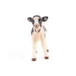 Figurine Veau noir et blanc Papo en PVC, Collection Vie à la ferme, jouet éducatif idéal pour enfants et collectionneurs