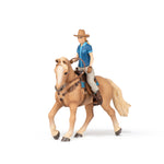 Figurine Cheval western et sa cavalière Papo en PVC, Collection chevaux, jouet éducatif idéal pour enfants et collectionneurs