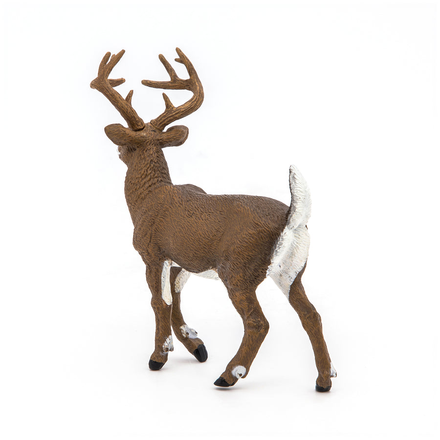 Figurine Cerf de Virginie Papo en PVC, thème forêt, Collection Animaux sauvages, jouet éducatif idéal pour enfants et collectionneurs