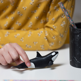 Figurine Bébé orque Papo en PVC, Collection animaux marins, jouet éducatif idéal pour enfants et collectionneurs