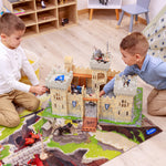 Le Château du Maître des armes Papo en bois, Collection Médiéval, jouet éducatif idéal pour enfants et collectionneurs